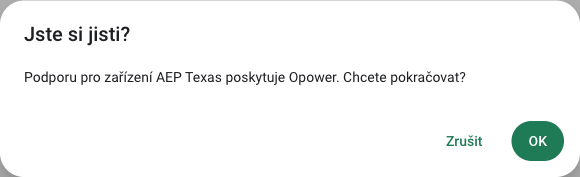 Potvrzení, že AEP Texas používá Opower