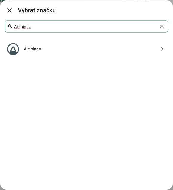 Vyhledání značky Airthings v českém RichPear Home