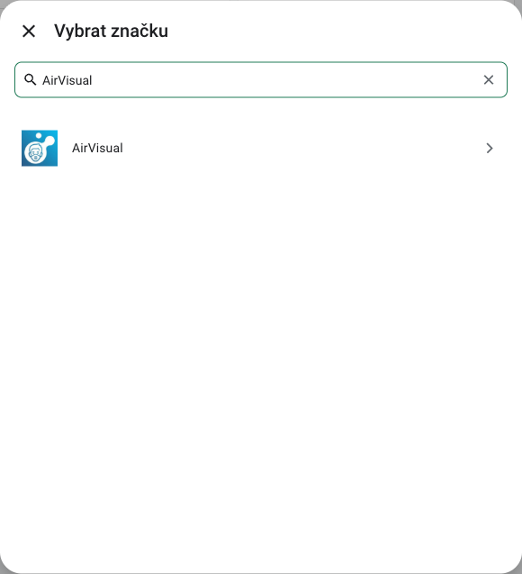 Vyhledání AirVisual v českém RichPear Home